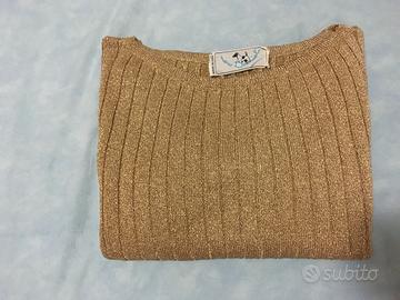 Maglia da donna lurex color oro