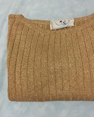 Maglia da donna lurex color oro