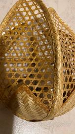 Porta lampada vintage in bambù