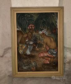 Dipinto Balinese risalente al 1963 firmato