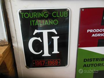 targa smaltata touring club italiano 1967/1969
