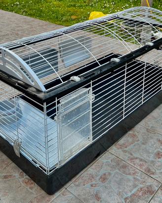 Gabbia per conigli e porcellini d’india 119x58x60