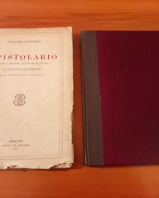 Giacomo Leopardi, Epistolario 1933 e I Canti 1923