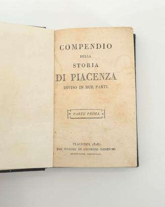 G. Dal Verme - Compendio Storia Di Piacenza 1828