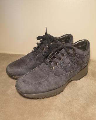 Scarpe da Donna Hogan Interactive Blu in Camoscio