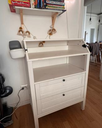 Cassettiera / Fasciatoio in legno bianco SUNDVIK