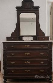 Como’ antico con specchiera, legno massello,’800