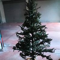 albero natalizio alto 2,10 completo di addobbi e l