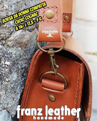 Borsa da Donna in Cuoio Italiano Color Cognac