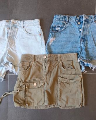 pantaloncini ragazza +gonnellino 