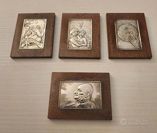 4 BASSORILIEVI/PLACCHE SENESI ACQUA