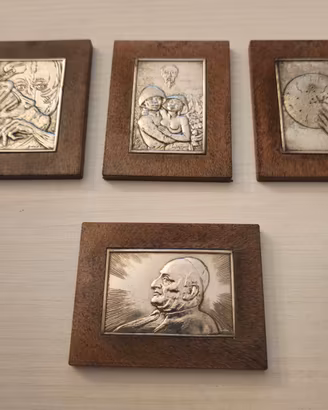 4 BASSORILIEVI/PLACCHE SENESI ACQUA