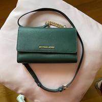 Borsa tracolla e pochette verde bosco