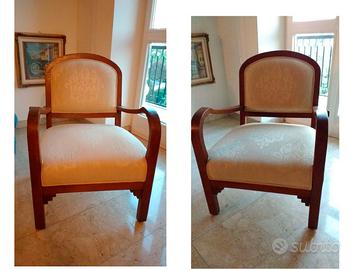 Coppia poltroncine modernariato