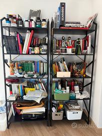 ODK Libreria Scaffale Nero Industriale