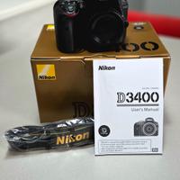 Nikon D3400 Corpo | SOLO 4473 SCATTI | Full Box