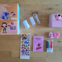 Fotocamera rosa con stampante per bambine - Nuova