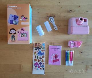 Fotocamera rosa con stampante per bambine - Nuova