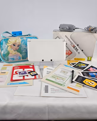 nintendo 3ds xl bianca + scatola e accessori 