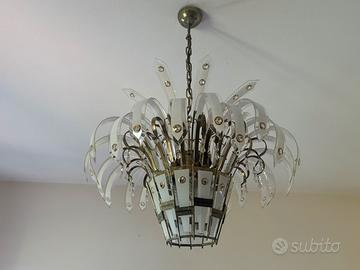 Lampadario vintage in cristallo