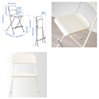 Sgabello Pieghevole IKEA FRANKLIN – Bianco