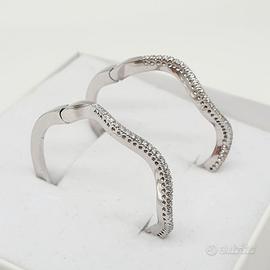 COD.1405.25 ORECCHINI ORO BIANCO 18K 750 DIAMANTI