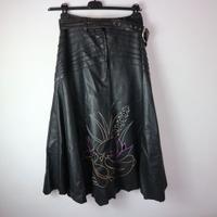 GONNA DONNA PELLE VINTAGE ANNI 80 USATA TG 40 42