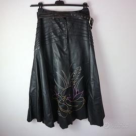 GONNA DONNA PELLE VINTAGE ANNI 80 USATA TG 40 42