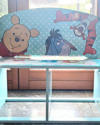 Divanetto in legno/banco-scrivania Winnie the Pooh