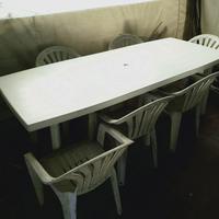 Tavolo grande da giardino con 6 sedie