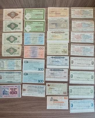 lotto di 30 miniassegni italiani anni ’70