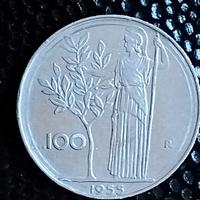 100 lire minerva 1955 errore di conio valuto