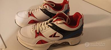 scarpe da ginnastica con rotelle retrattili