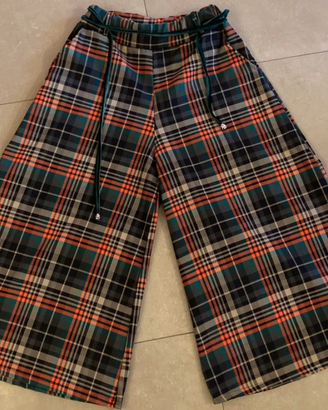 Pantalone donna large fantasia tartan Diva