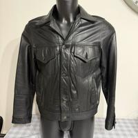 Giacca uomo nera vera pelle taglia M