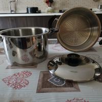 Pentola AMC acciaio inox con scolapasta