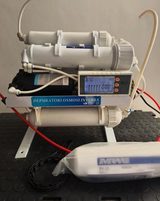 Depuratore osmosi inversa pompa booster 300/400gpd