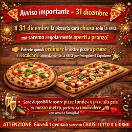 Laboratorio adatto a pizza al taglio o altro