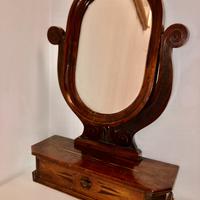 ANTICA Toilette in legno con specchio basculante