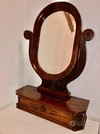 ANTICA Toilette in legno con specchio basculante