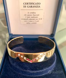 Bracciale donna placcato oro 18 k con Rubini