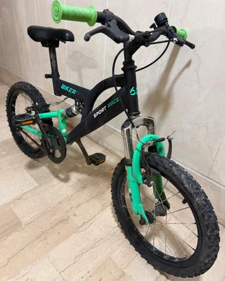 Bicicletta Bambino Sport Race Nero Verde
