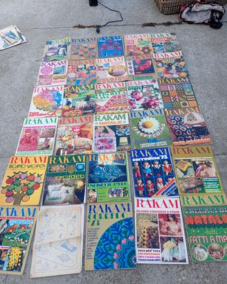 lotto (N1) Rakam anni'70.Punto croce,ricamo,mag