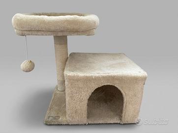 Tiragraffi con cuccia a grotta e amaca