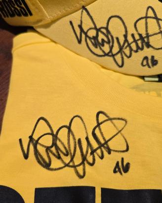 maglietta e cappellino autografati Valentino rossi