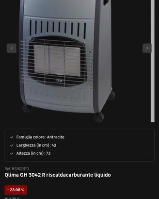 stufa gas qlima GH3042R