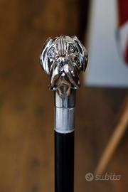 Bastone da passeggio pomolo argento 10g - CANE