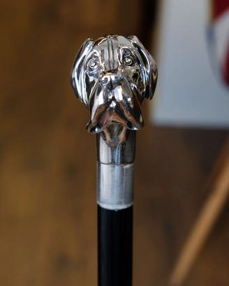 Bastone da passeggio pomolo argento 10g - CANE