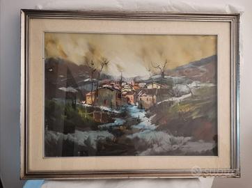 Quadro olio su tela misure cornice 84x65