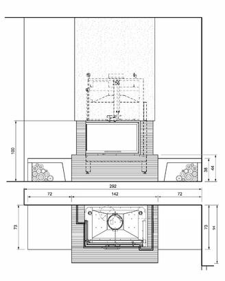 Rivestimento camino palazzetti